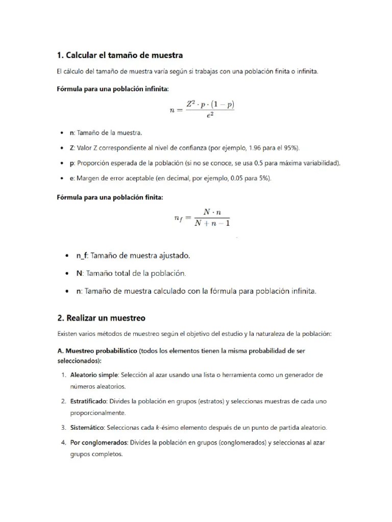 Tamaño de Muestra PDF