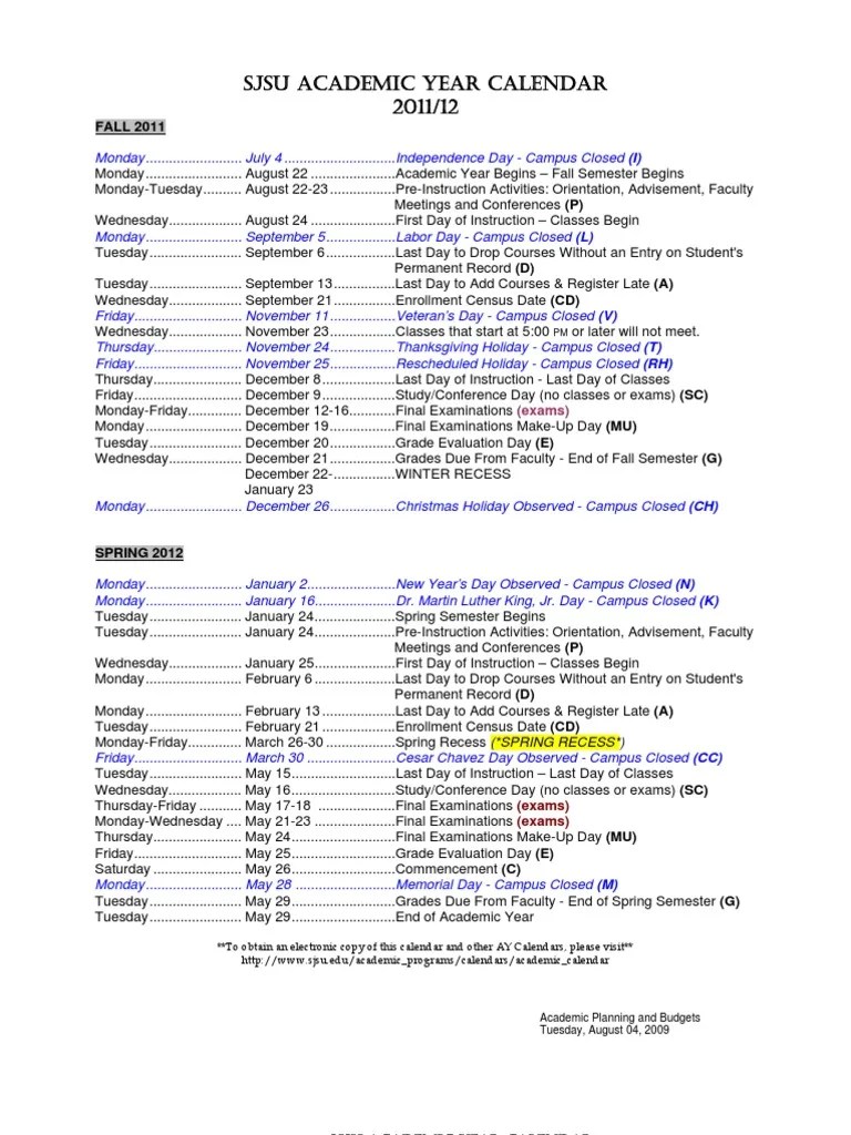 Ay Calendar PDF Academic Term Holidays