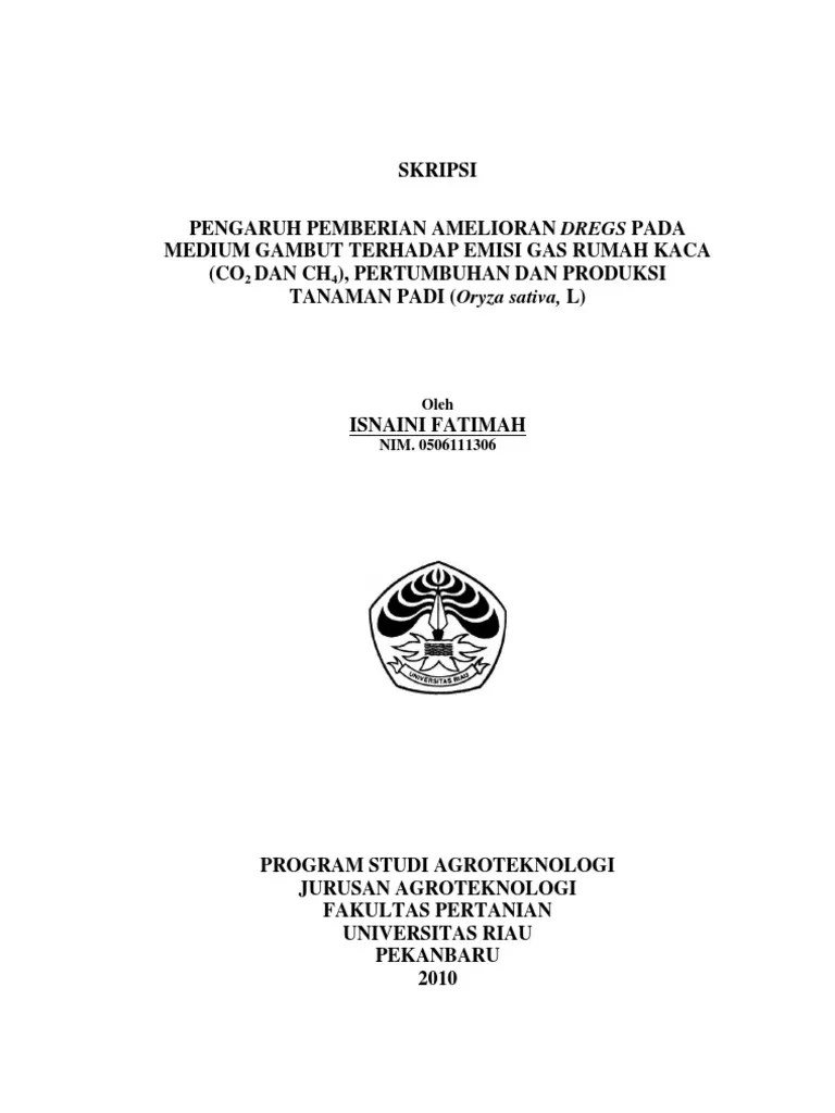 16 Contoh Skripsi Pertanian Jurusan Agroteknologi