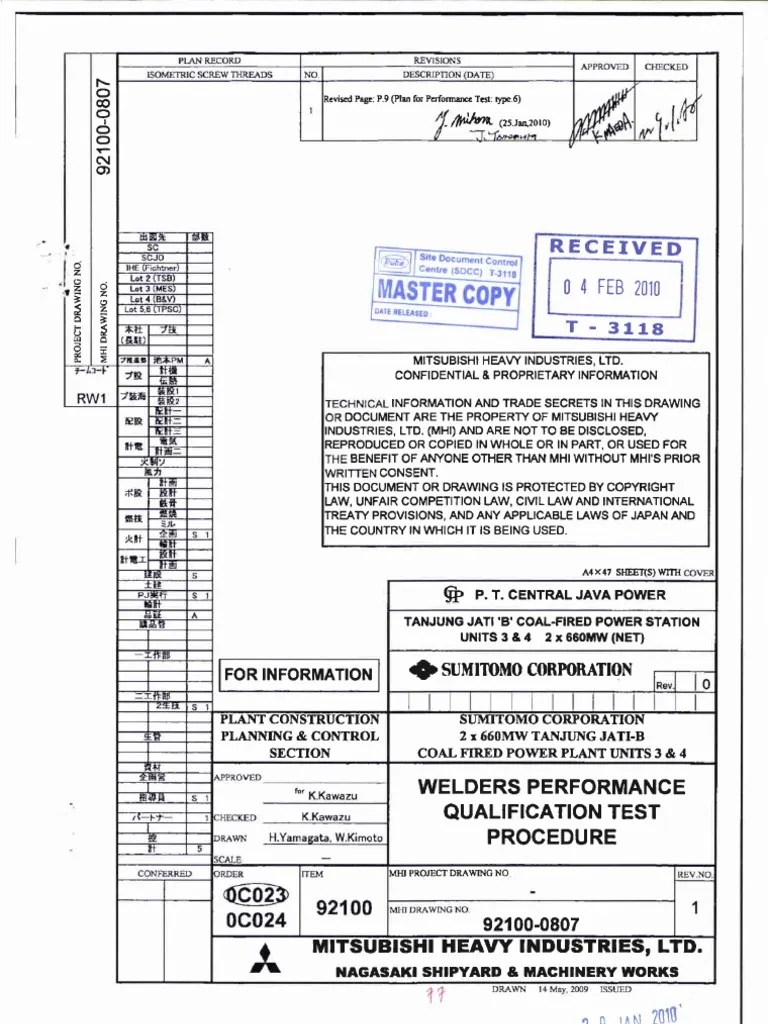 921000807 Welders Performance Qualification Test Procedure
