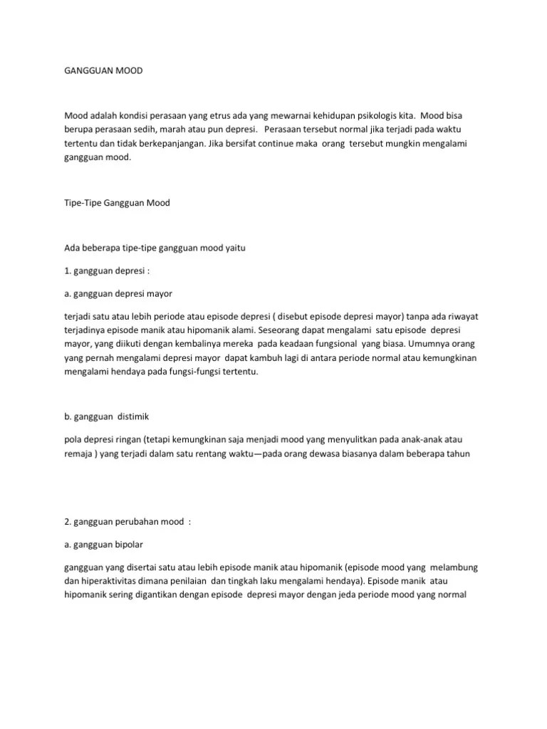 Gangguan Mood | PDF