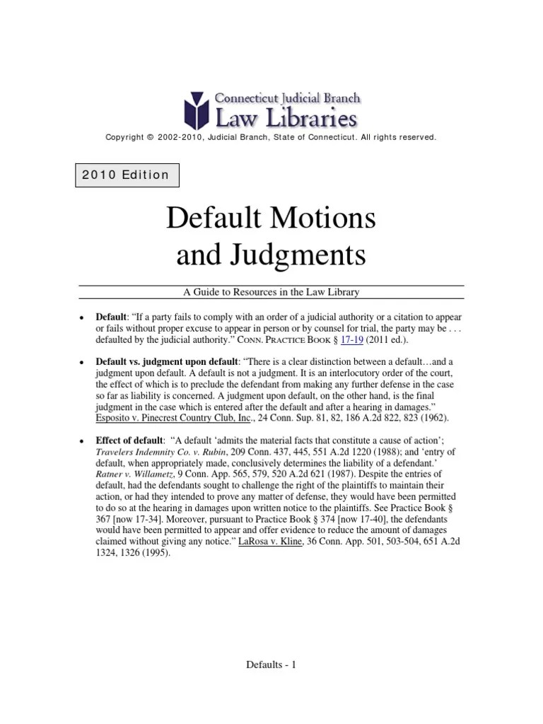 Default Judgment Eviction Default Judgment