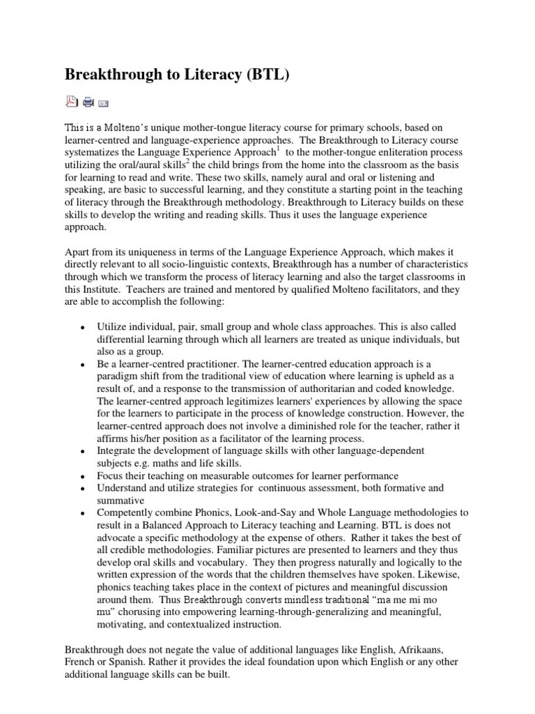 Breakthrough to Literacy Literacy Phonics