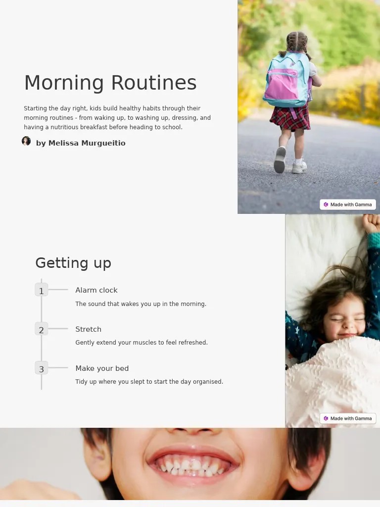 Kids' Morning Routines for Healthy Habits PDF