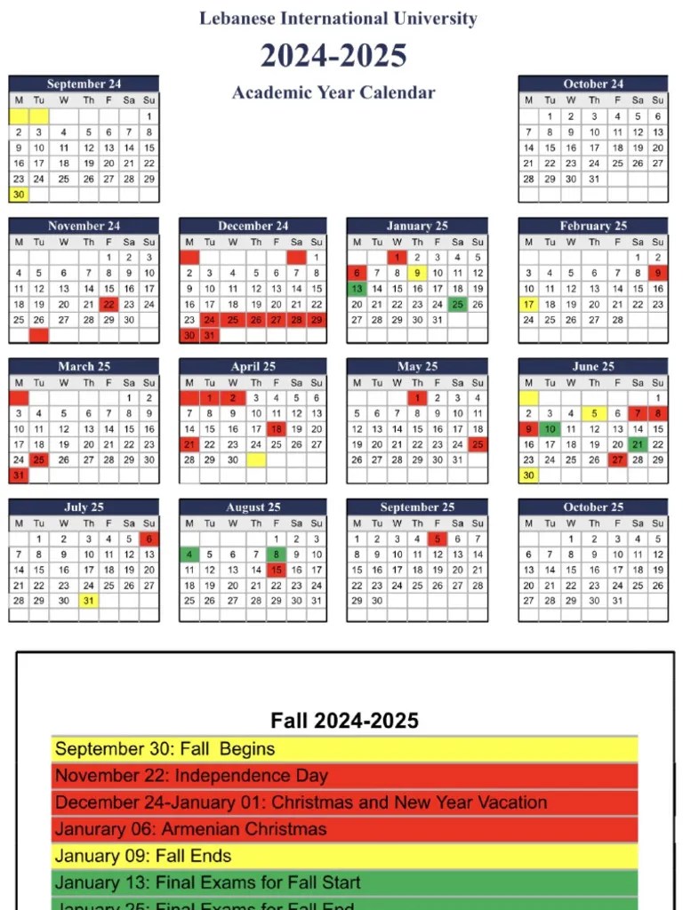 LIU Calendar 202425 H.A.H PDF