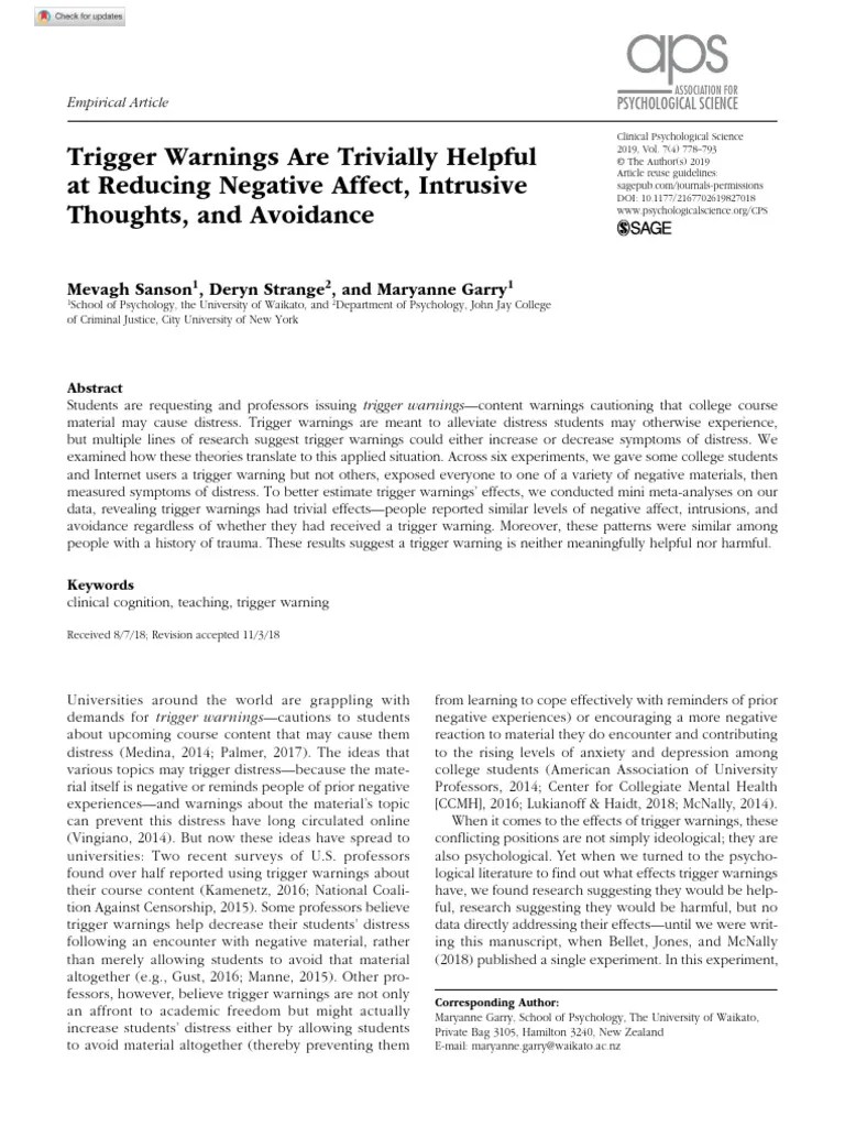Trigger Warning PSYCH article (8) PDF Psychological Trauma Meta