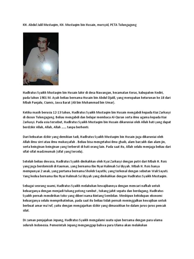 Biografi KH ABdul Jalil Mustaqim PDF