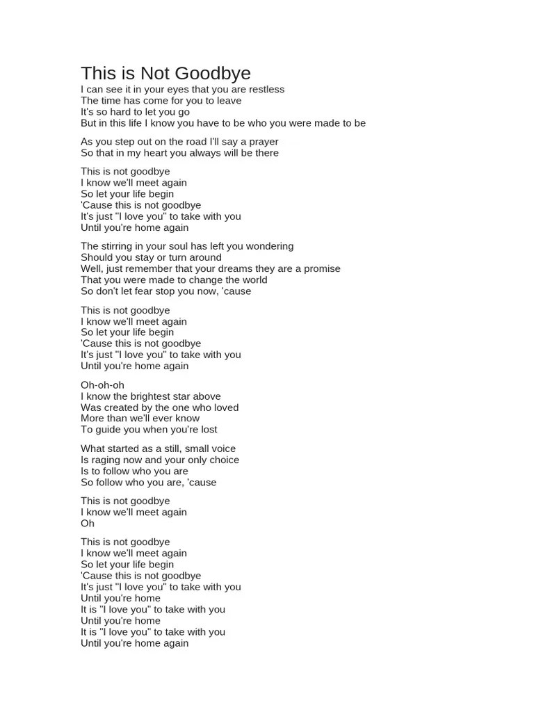 This Is Not Goodbye PDF