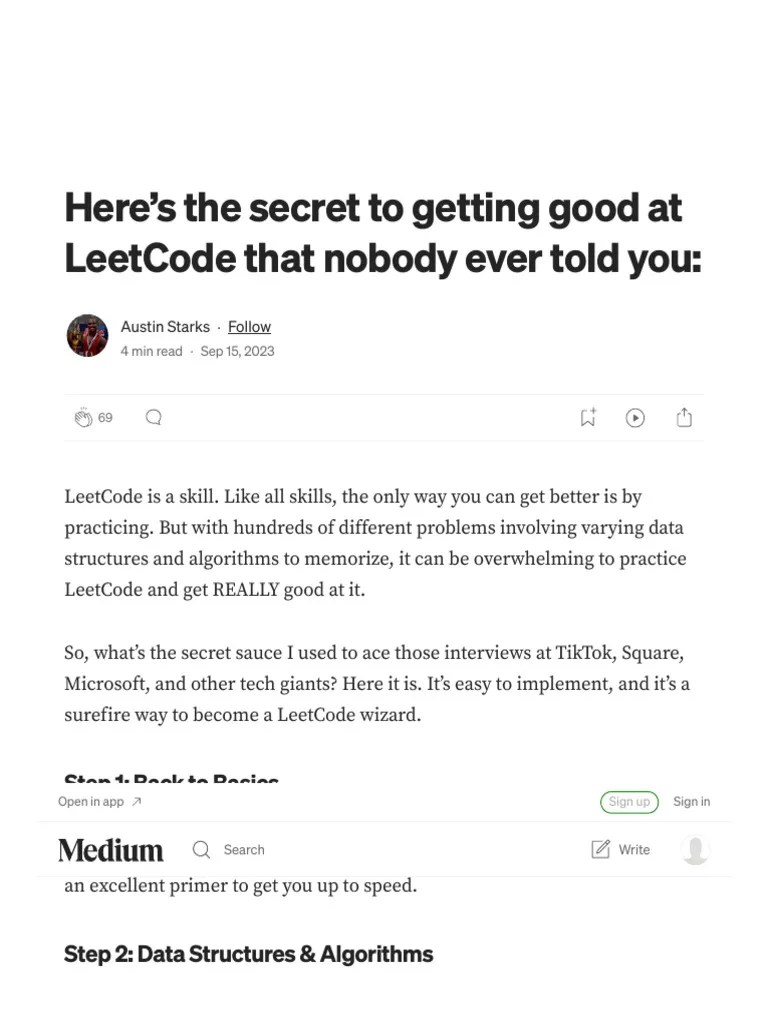 Here's The Secret To Getting Good at LeetCode That Nobody Ever Told You