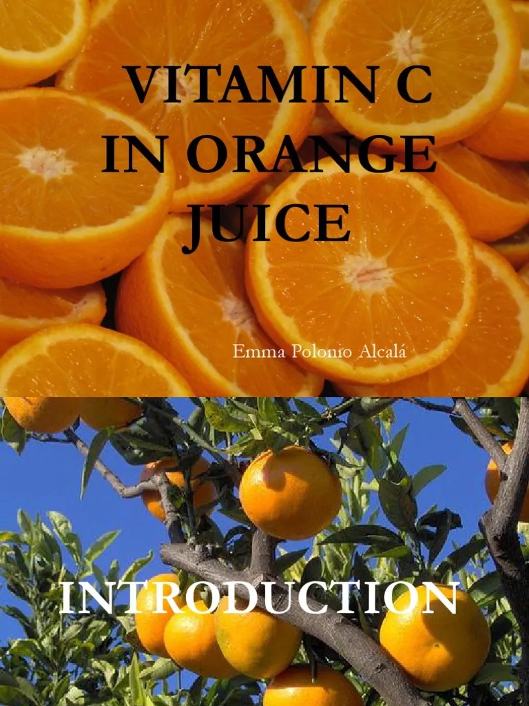 Oral Presentation of Vitamin C in Orange Juice PDF