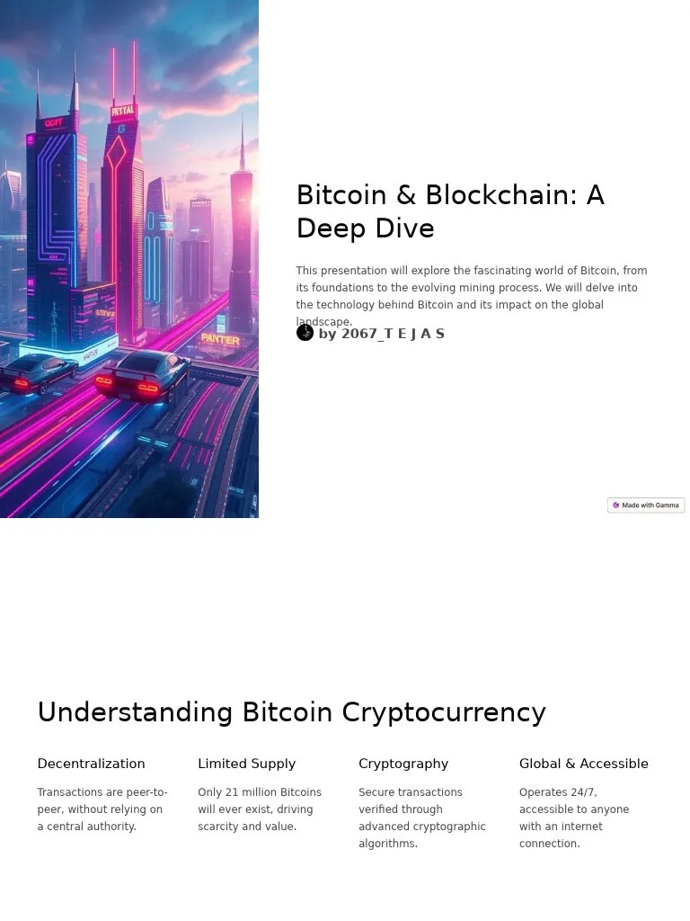 Bitcoin and Blockchain A Deep Dive PDF Cryptocurrency Bitcoin