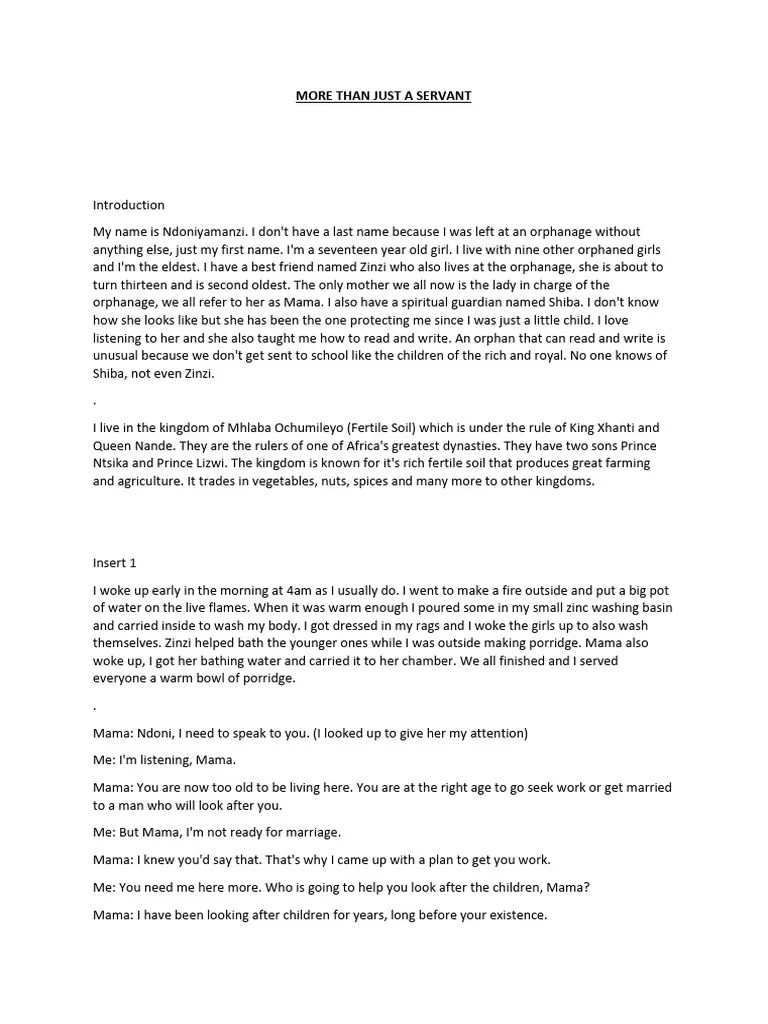 More Than Just A Servant PDF