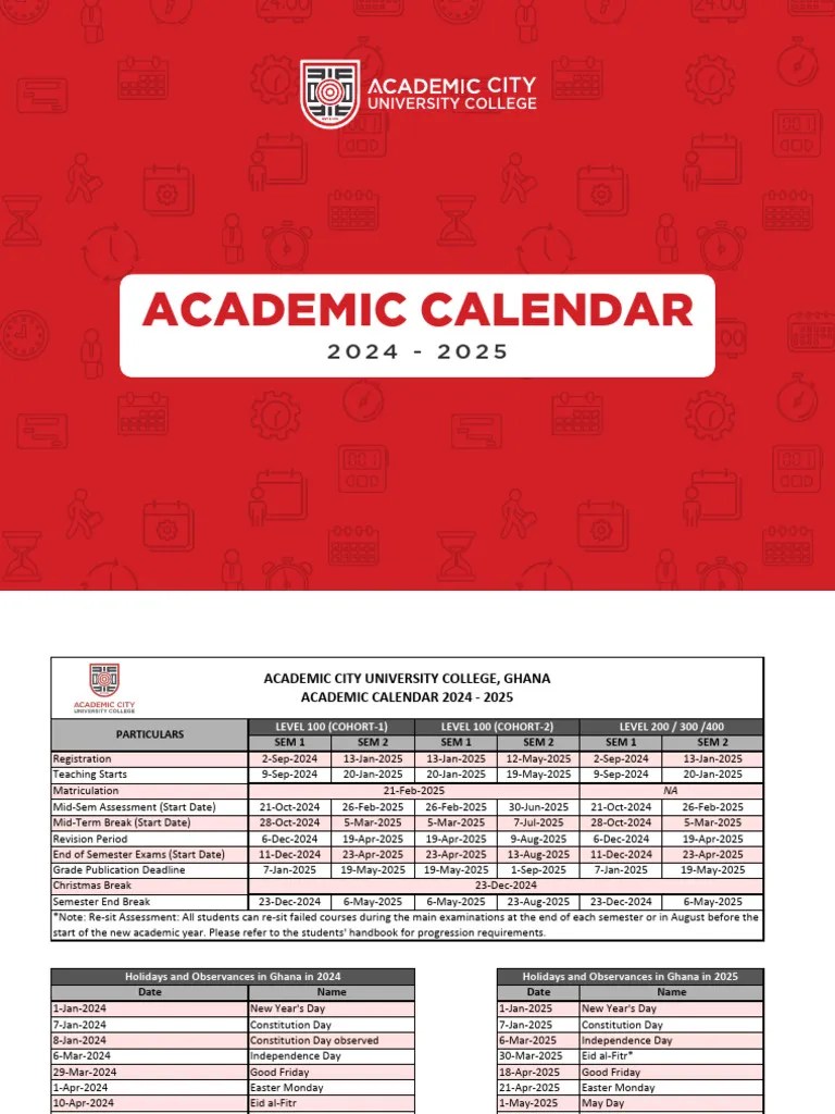 Academic Calendar 20242025 Ghana PDF Academic Term Holidays