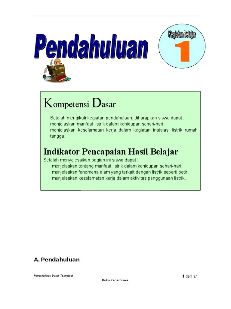 Buku Kerja Siswa-Listrik Rumah Tangga | PDF