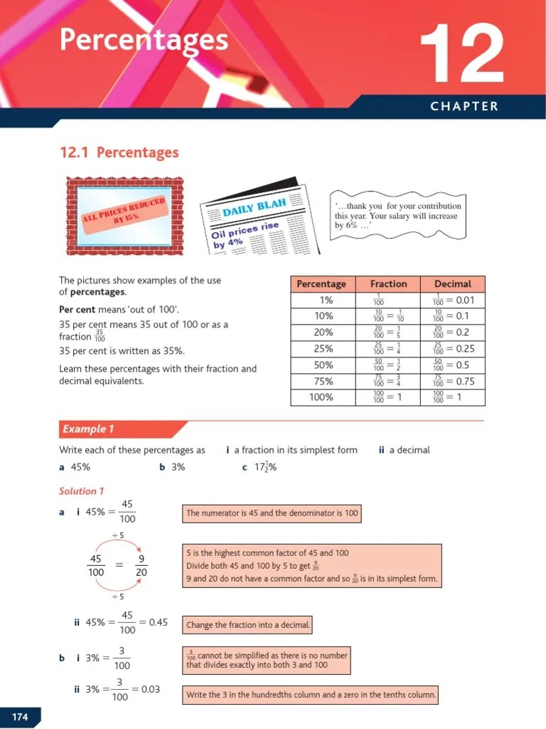 Chap12 174191 Percentage Fraction (Mathematics)