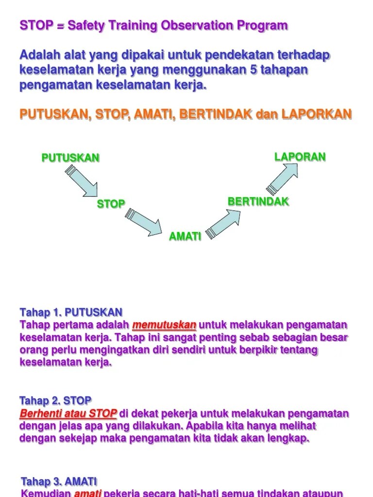 STOP = Safety Training Observation Program
