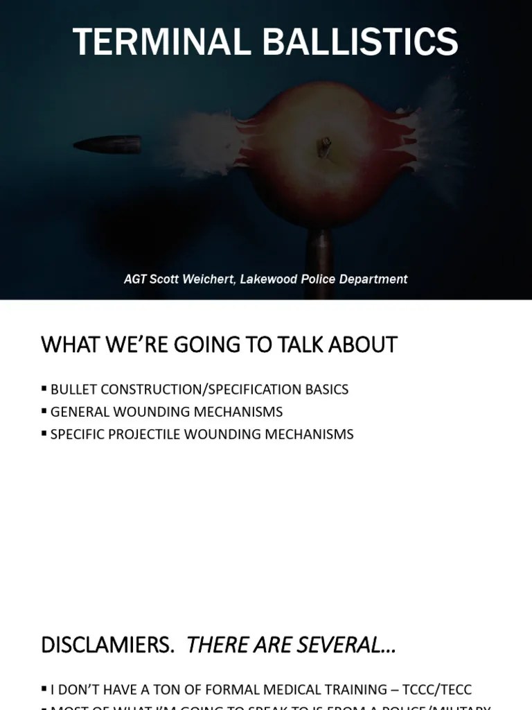 Understanding Terminal Ballistics Basics PDF Bullet Shotgun