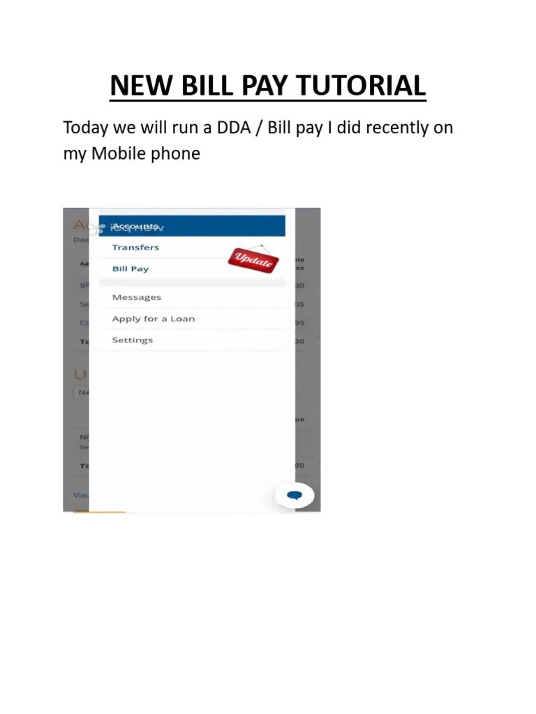 Bill Pay Check Tutorial Guide PDF