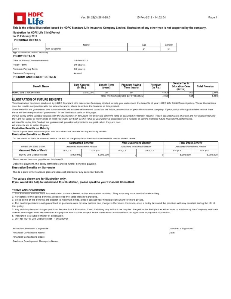 HDFC Life Life Insurance Insurance