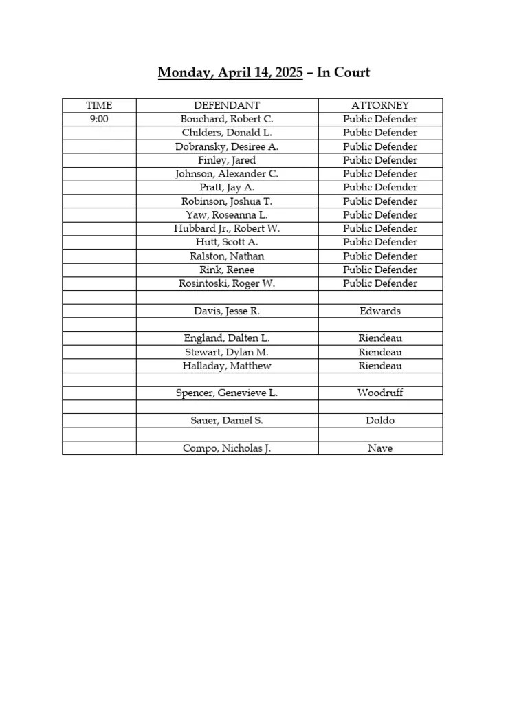 Court Schedule for April 14, 2025 PDF(03)