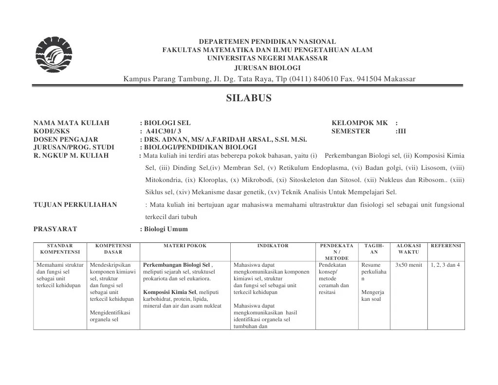 Materi Kuliah Biologi Umum Perguruan Tinggi Seputaran Guru
