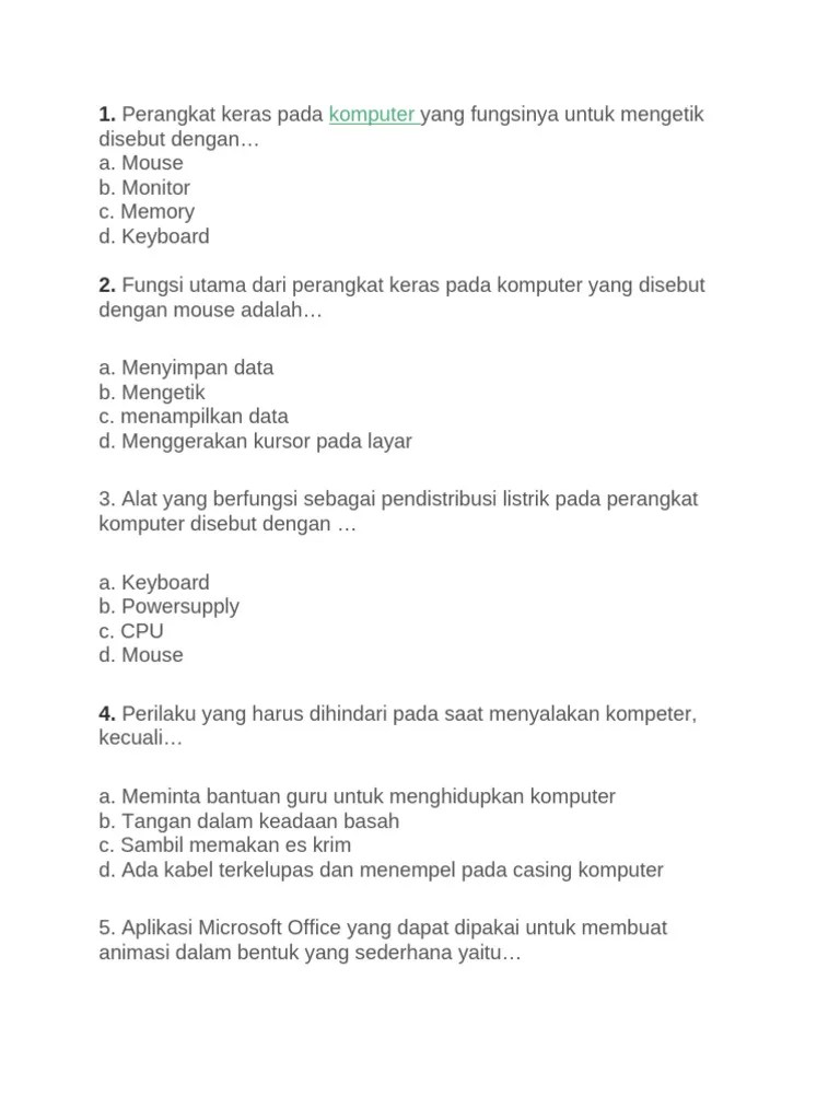 Soal TIK Kelas 5 PDF(03)