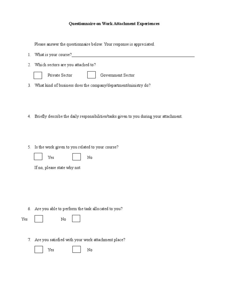Attachment Questionnaire PDF