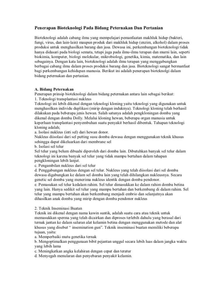 Hasil Kegiatan Bioteknologi Modern Di Bidang Pertanian