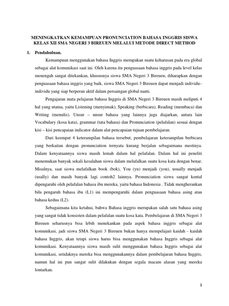 Contoh Proposal PTK Bahasa Inggris SMA Kelas XII PDF