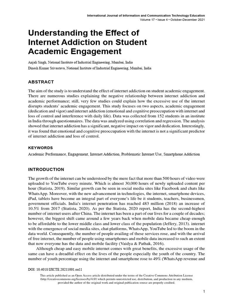 Addiction's Impact on Student Engagement PDF