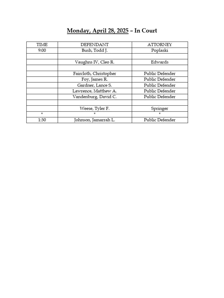 Court Schedule for April 28, 2025 PDF(09)