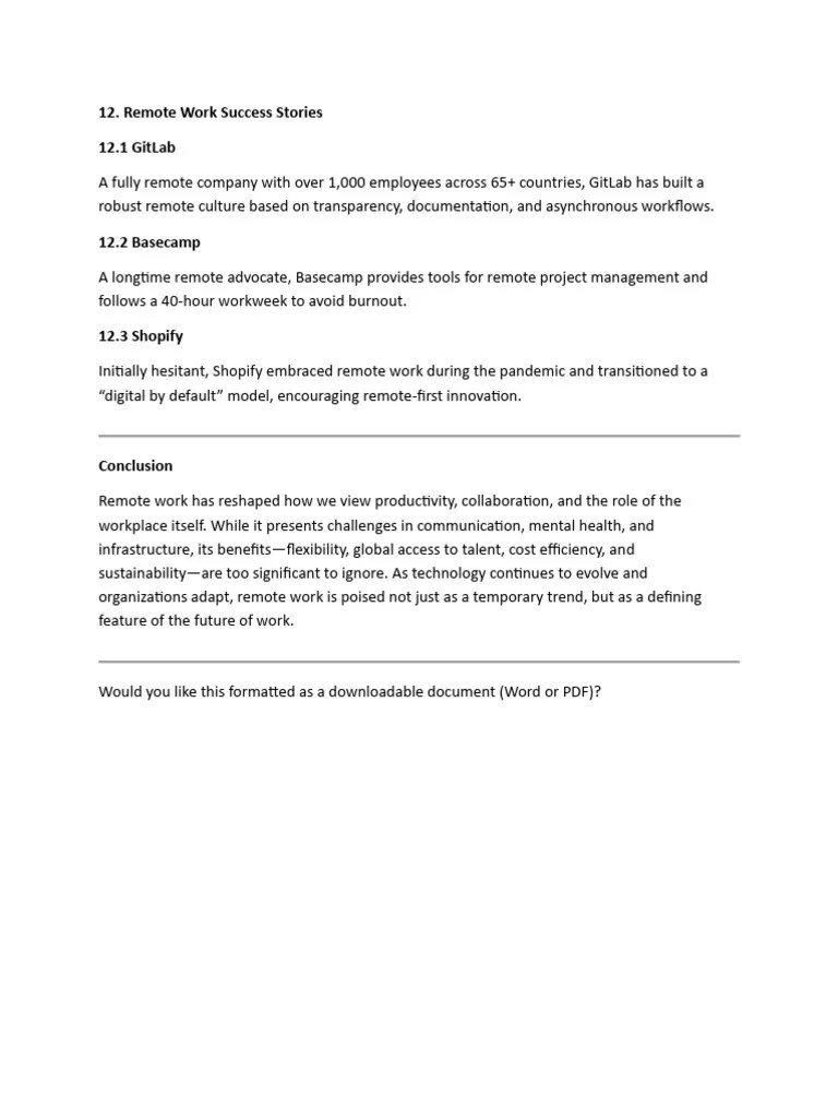 Remote Work Success Stories Pdf