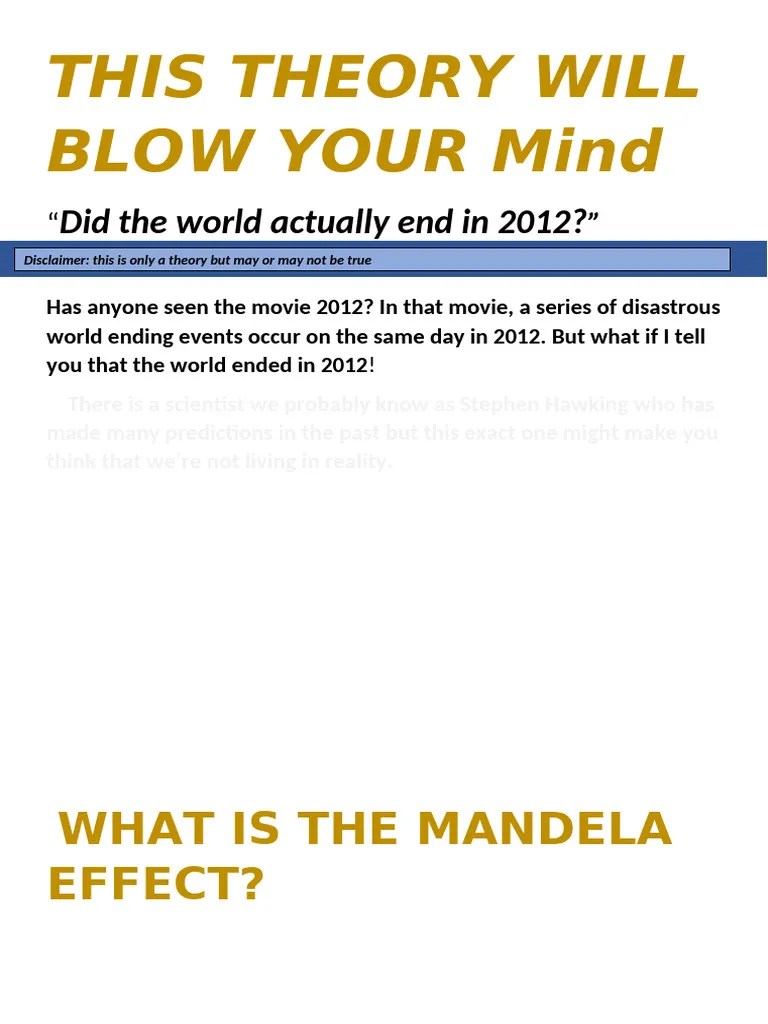 This Theory Will Blow Your Mind PDF