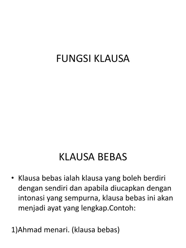 Fungsi Klausa (Mustaqim Anuar) | PDF