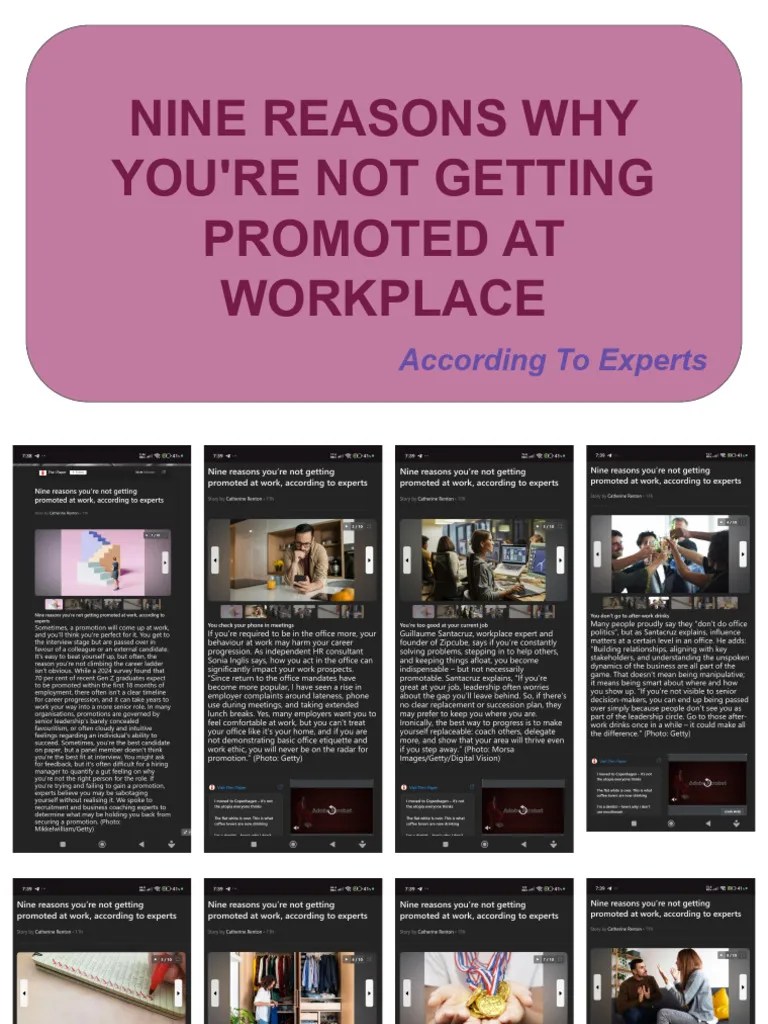 9 Reasons Why You're Not Getting Promoted at Workplace PDF