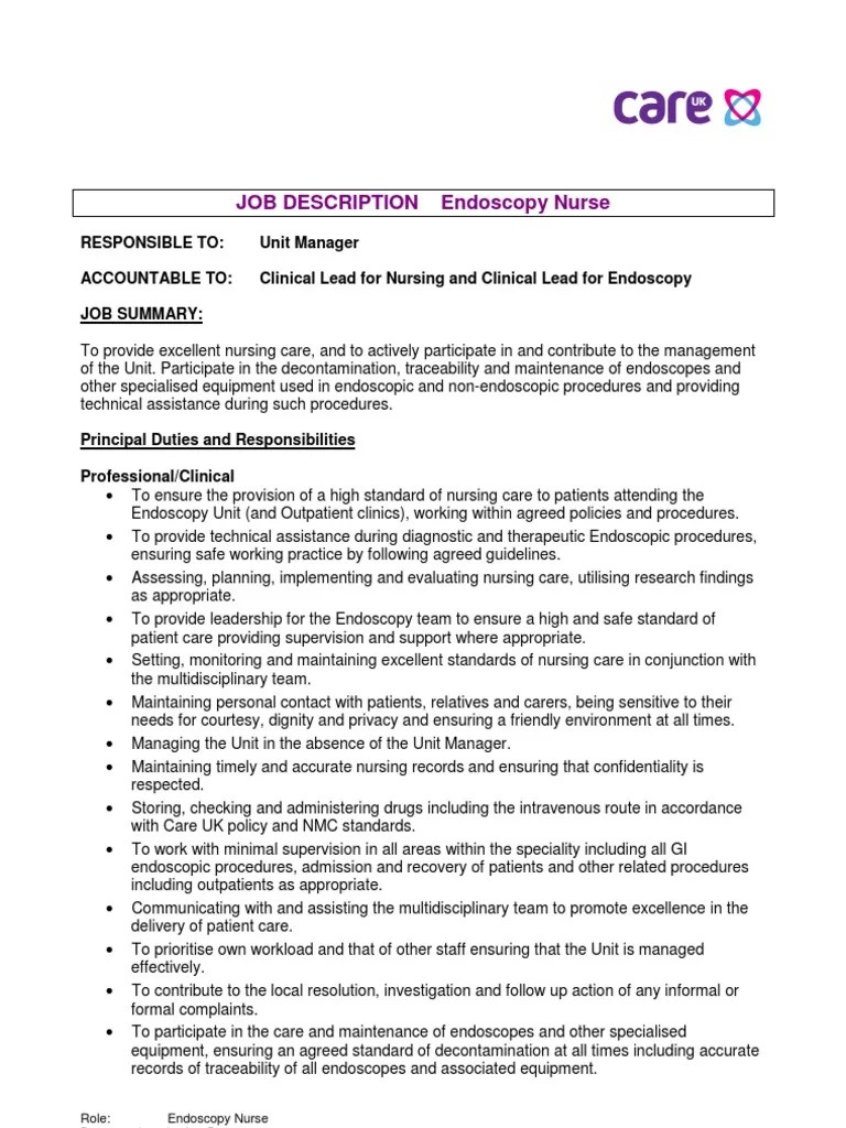 Endoscopy Nurse Endoscopy Nursing