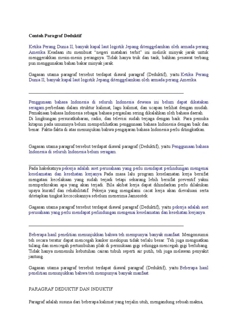 Paragraf Deduktif | PDF