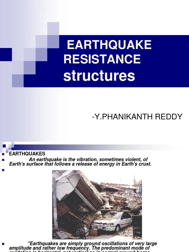 Earthquake Resistance Structures Earthquakes Fault (Geology)