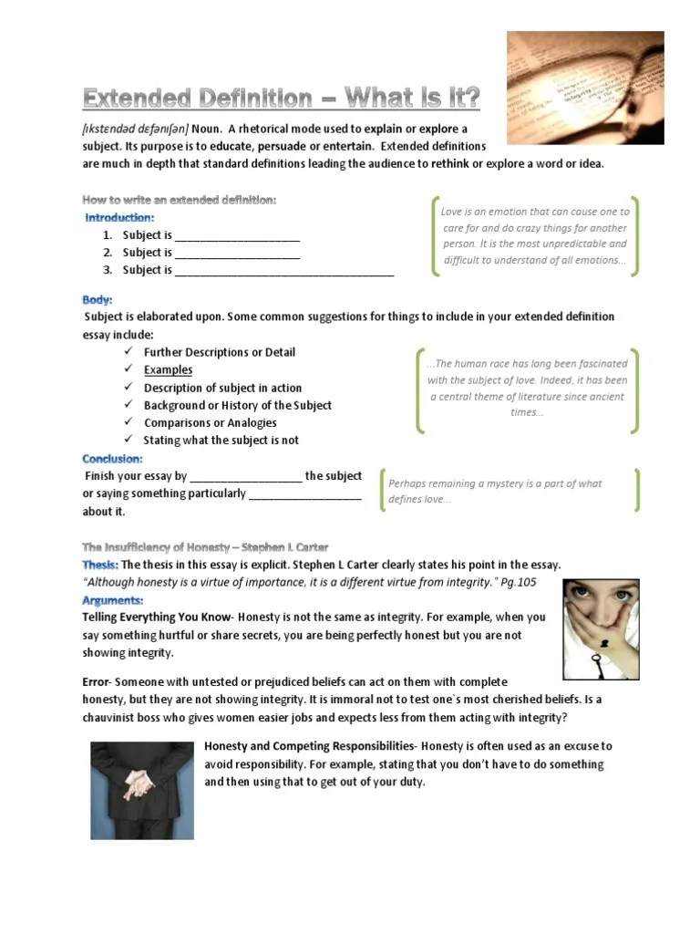 Worksheet Integrity Definition