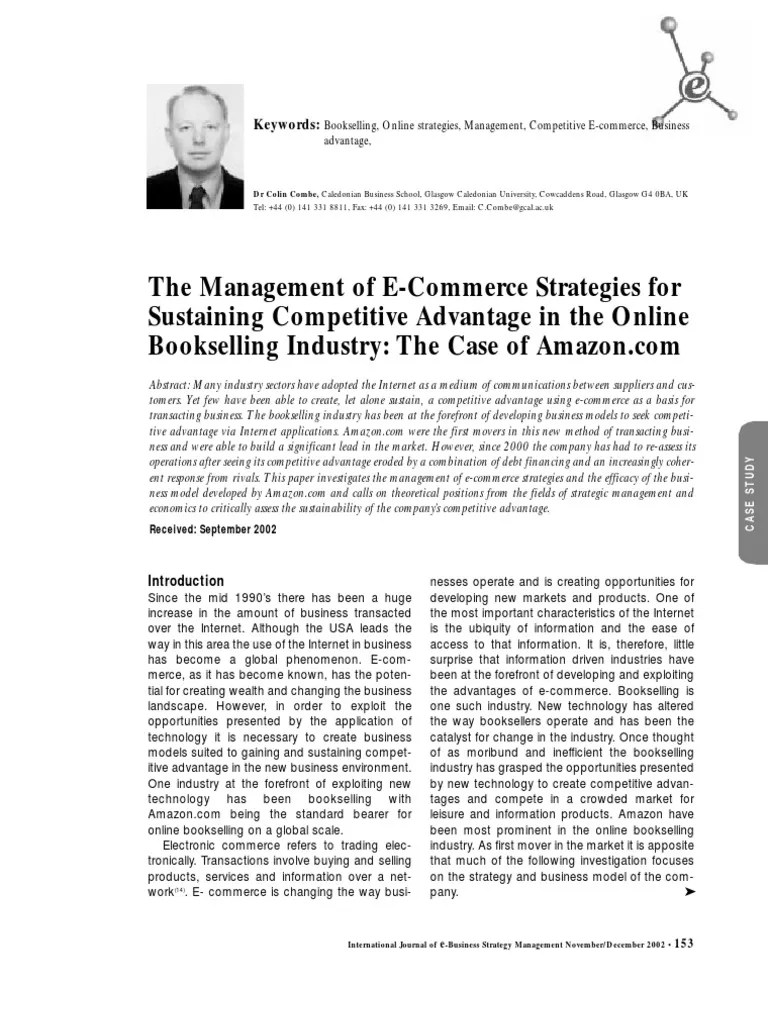 Amazon Case Study PDF Strategic Management E Commerce
