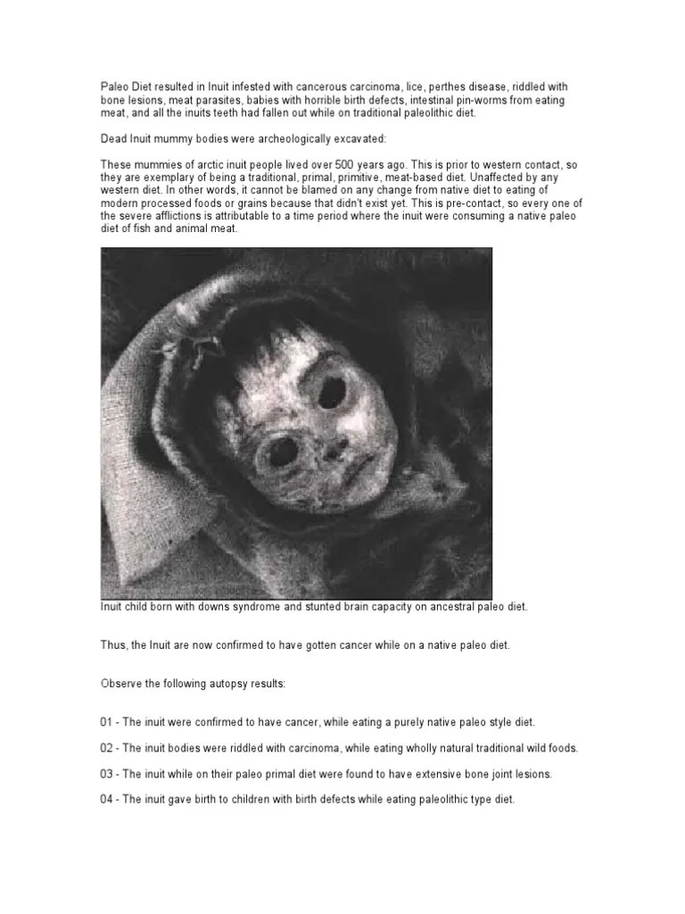 Inuit Got Cancer On Paleo Diet Arctic Eskimo Primal LowCarb Native