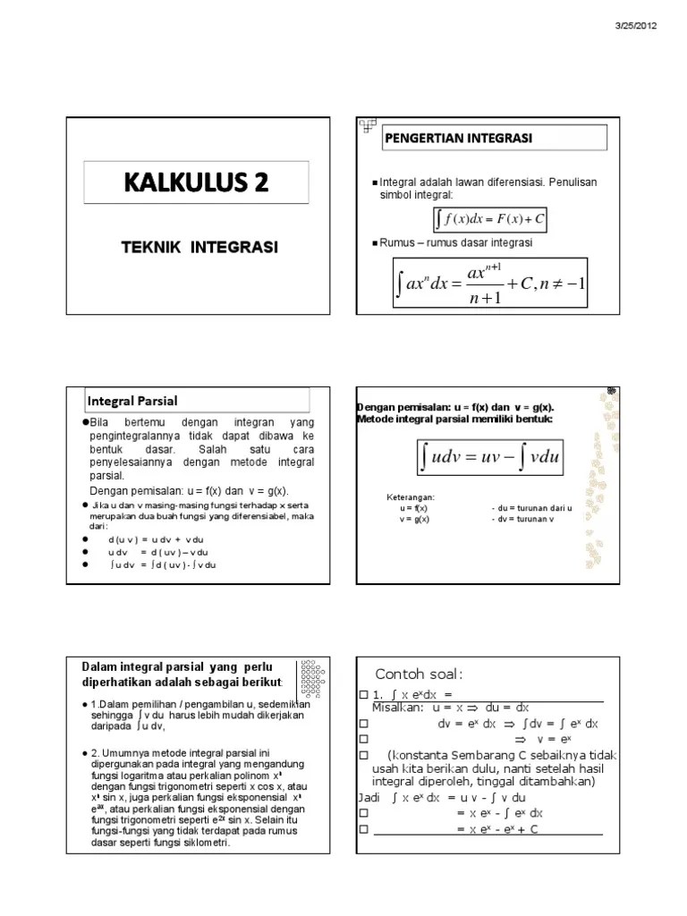 16++ Contoh Soal Integral Eksponen - Kumpulan Contoh Soal