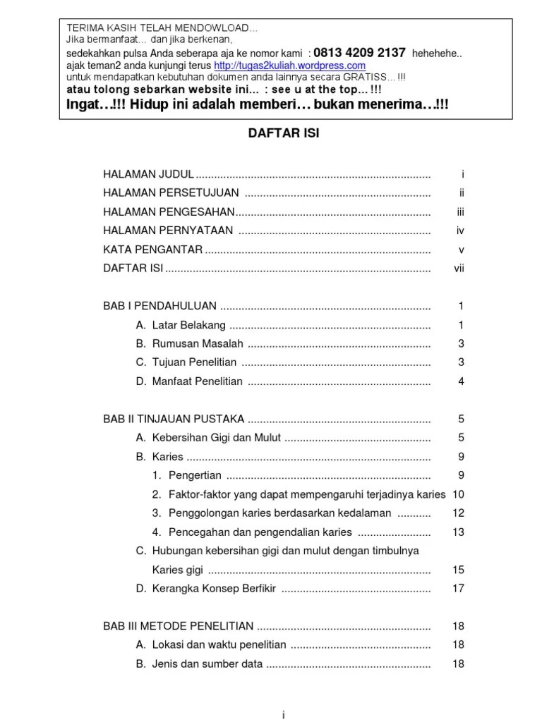 Gambaran Tentang Kebersihan Gigi Dan Mulut Terhadap Anak Terhadap