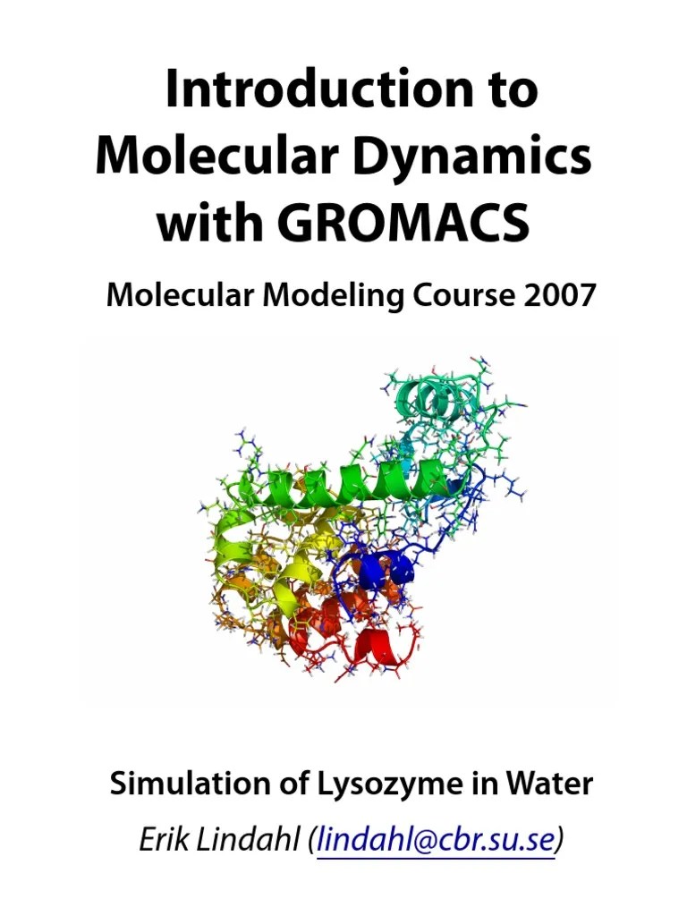Gromacs Molecular Modeling Tutorial | PDF | Molecular Dynamics