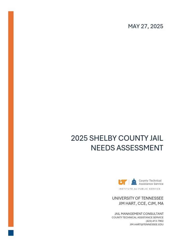 2025 Shelby County Jail Needs Assessment PDF Prison Probation