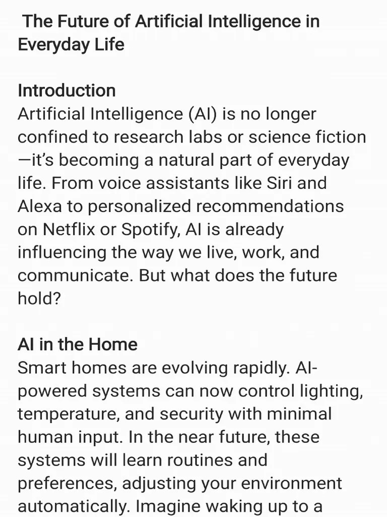 The Future of Artificial Intelligence PDF