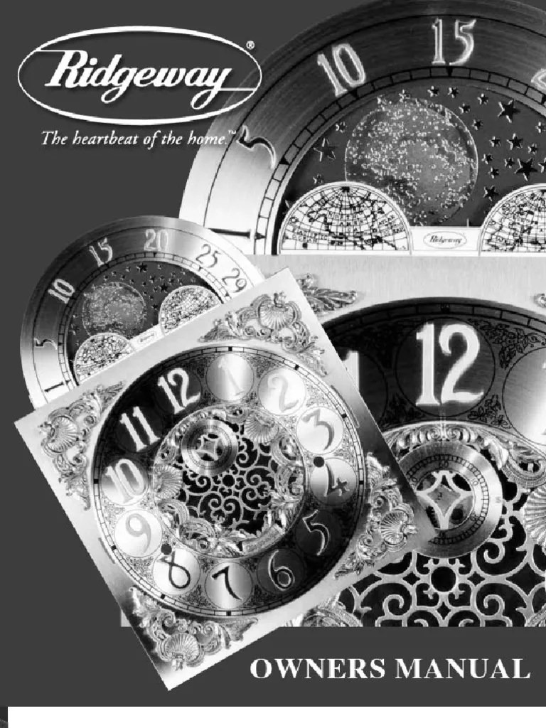 Ridgeway Grandfather Clock Manual PDF Clock Pendulum