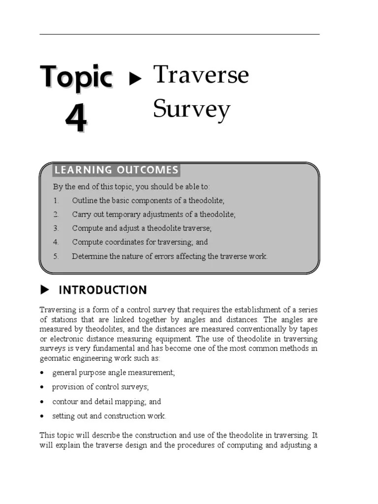 Land Survey Traverse And Its Types In Land Survey Civil Making Money