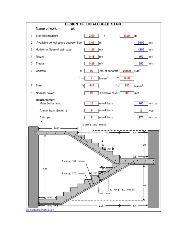 Dog Legged Stair Case PDF Stairs Architectural Design