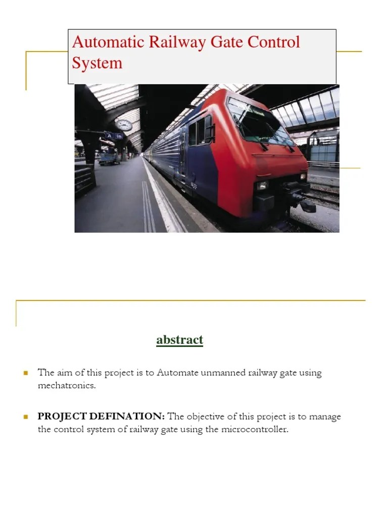 Automatic Railway Gate Control System PDF Microcontroller